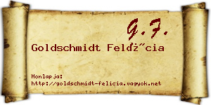 Goldschmidt Felícia névjegykártya